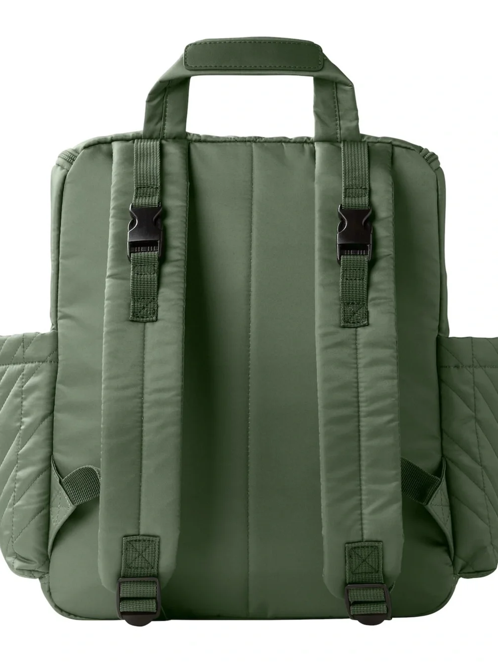 Skip Hop Quilted Olive Backpack with Front Pocket